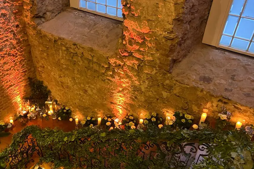 Staircase by candlelight